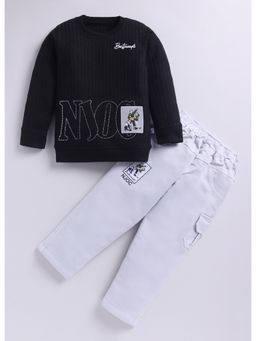 Toonyport - Boys Black Sweatshirt and Pant