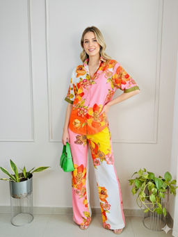 Trenbee - Women Orange Co-Ord Set