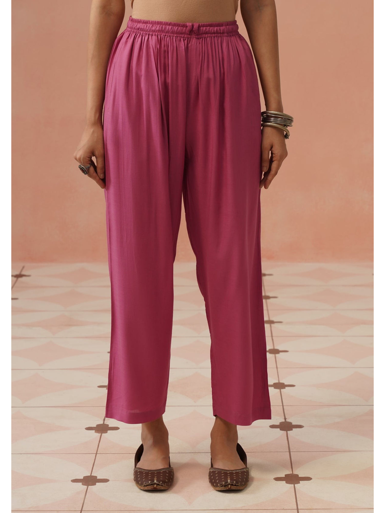 Mauve Solid Women's Pant-picture-11