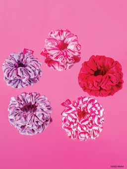 Hair Drama Co. - Barbie Satin Scrunchies - Set of 5 - Shades of Pink