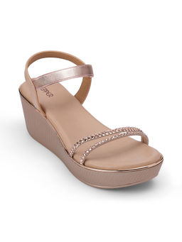 PEPPER - Women Party Wear Wedges Rose Gold