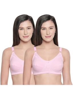 Bodycare - B, C & D Cup Perfect Coverage Bra In 100% Cotton-Pack Of 2 - Pink