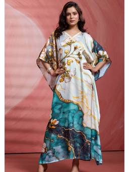 LABEL AARNA - Lumi Flow Soft Satin Kaftan Dress