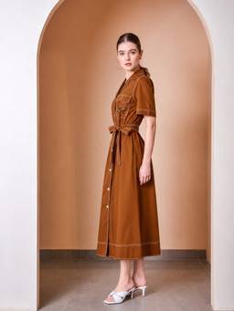Ashico - Brown Gwen Dress