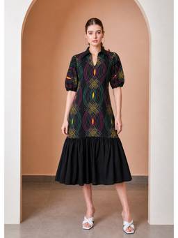 Ashico - Multi-Color Poppy Midi Dress
