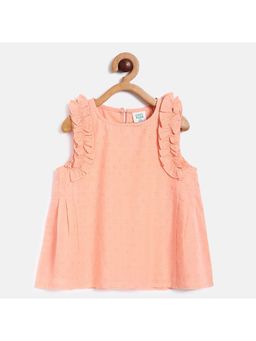 MINI KLUB - Kids Girls Peach Woven Top