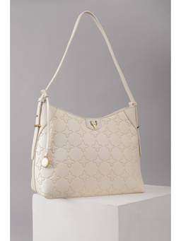 Allen Solly - Women Off White Self Design Shoulder Bag