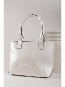 Allen Solly - Women White Typography Handbag