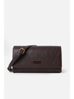 Van Heusen - Women Brown Self Design Sling Bag