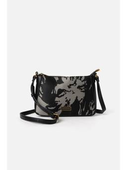 Van Heusen - Women Black Abstract Printed Sling Bag
