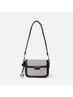 Van Heusen - Women Grey-Black Textured Shoulder Bag
