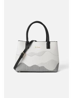 Van Heusen - Women White Textured Handbag with Detachable Strap