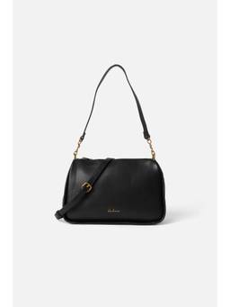Van Heusen - Women Black Solid Shoulder Bag with Detachable Strap