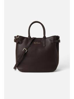 Van Heusen - Women Brown Solid Handbag with Detachable Strap