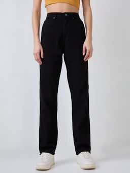 Spykar - Women Black Straight Fit High Rise Jeans -Bella