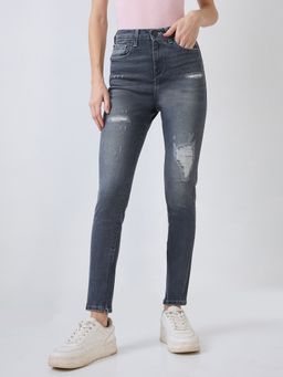 Spykar - Women Grey Super Skinny Fit High Rise Casual Jeans