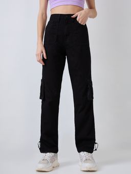 Spykar - Women Black Straight Fit High Rise Casual Jeans