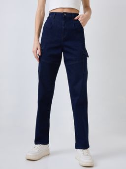 Spykar - Women Blue Straight Fit High Rise Casual Jeans