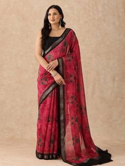 Taashi - The Berry Magenta Echoes Saree