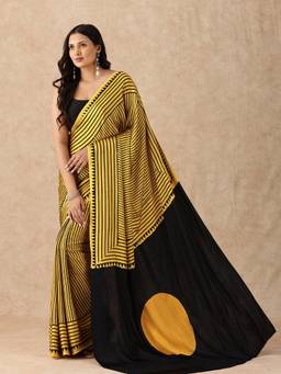 Taashi - Amber Linear Horizon Saree