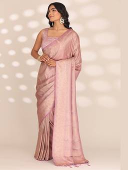 Taashi - Pink Banarasi Silk Weave Saree
