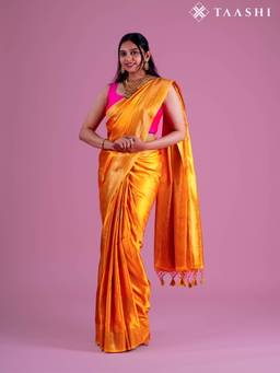 Taashi - Gold Banarasi Silk Weave Saree