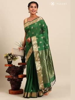 Taashi - Emerald Radiance Saree
