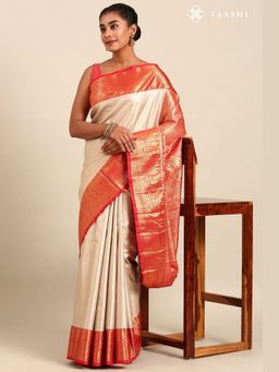 Taashi - Citron Shimmer Saree