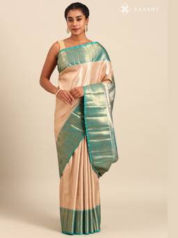 Taashi - Multi-Color Silk Korvai Tissue Kanjivaram Weave Saree