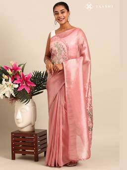 Taashi - Blush Vine Sanctuary Saree
