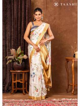 Taashi - Multi-Color Tissue Contemporary Printed Saree
