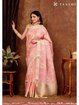 Taashi - Blush Rose Meadow Saree