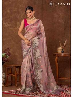 Taashi - Midnight Forest Rose Saree