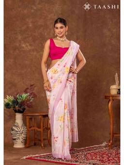 Taashi - The Blush Canvas Saree