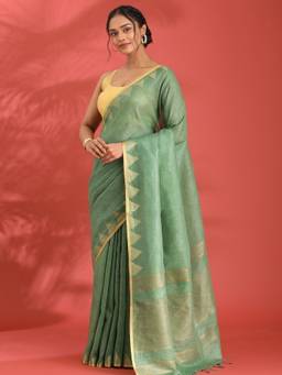 Taashi - The Eucalyptus Prelude Saree