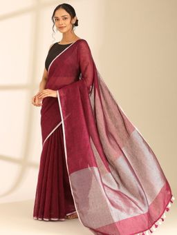 Taashi - The Cranberry Palladium Saree