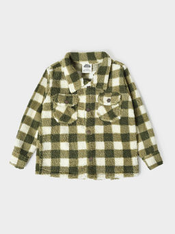 Mi Arcus - Checks Printed Full Sleeve Collar Winter Shirt for Boys