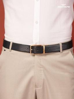 Red Tape - Black Reversible Leather Belt