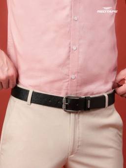 Red Tape - Men's Black Leather Belt