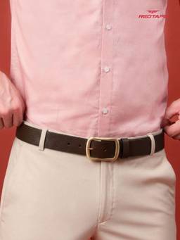Red Tape - Men's Brown Leather Belt