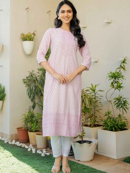 Pretty Pallu - Pink Graphic Grace Embroidered Piece (Set of 2)