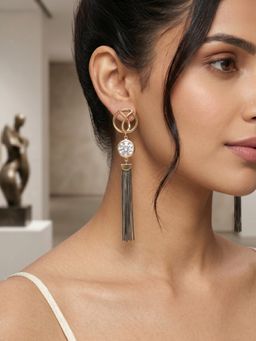 RUNORAA - Midnight Cascade Drop Earrings