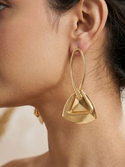 RUNORAA - Gilded Horizon Drop Earrings