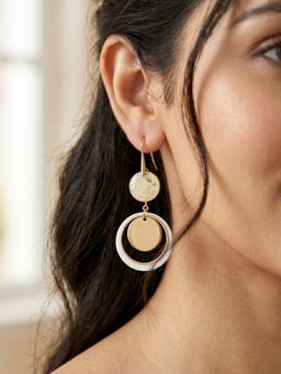 RUNORAA - Ivory Statement Drop Earrings