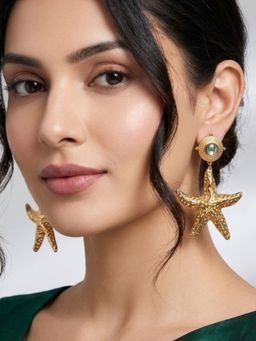 RUNORAA - Solaria Sea Star Drop Earrings