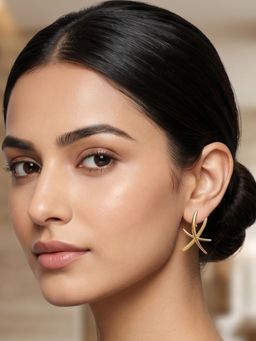 RUNORAA - Helix Cross Over Stud Earrings