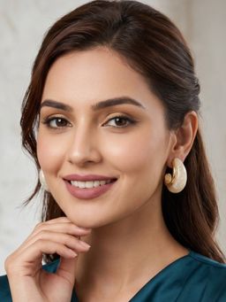RUNORAA - The Sea Marquise Hoop Earrings