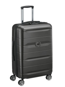 Delsey - Comete Polycarbonate 55 Cm Black Hardsided Cabin Suitcase (S)