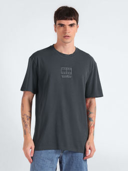 Tommy Hilfiger - Grey Regular Fit Cotton T-Shirt
