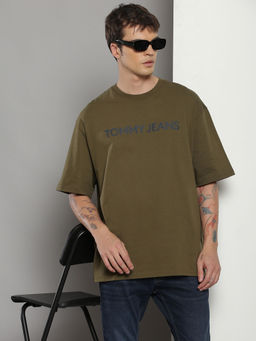 Tommy Hilfiger - Green Oversized Fit Cotton T-Shirt